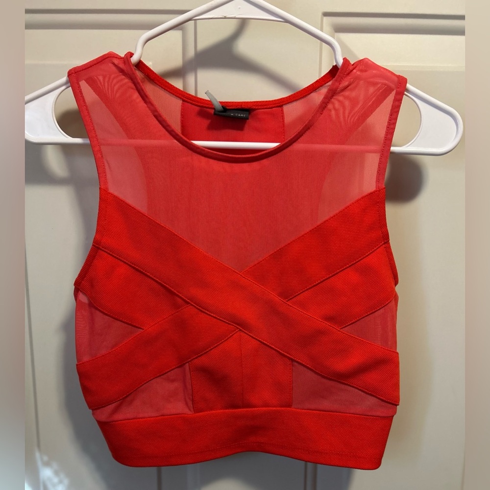 Sparkle & Fade Mesh Sleeveless Tank